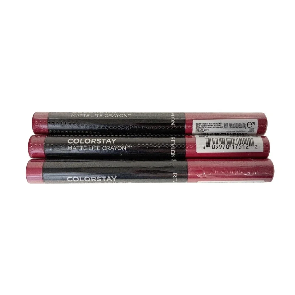 3X REVLON ColorStay Matte Lite Crayon Lipstick 006 Lift Off